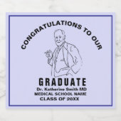 ANTISTRESS Freud Psychiatry Therapy Clinic Health スパークリングワインラベル (シングルラベル)