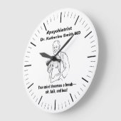 antistress Freud Psychiatry Therapy Clinic Health ラージ壁時計 (傾斜)