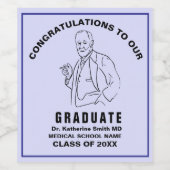 ANTISTRESS Freud Psychiatry Therapy Clinic Health ワインラベル (シングルラベル)