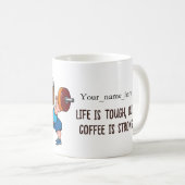 ANTISTRESS Life is tough, but coffee is strong コーヒーマグカップ (正面右)