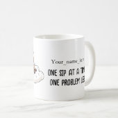 ANTISTRESS One sip at a time, one problem less コーヒーマグカップ (正面右)