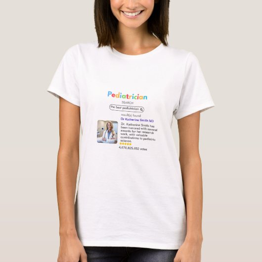 Antistress pediatrician result Google search votes Tシャツ (正面)