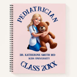 antistress pediatrician teddy bear kids university ノートブック
