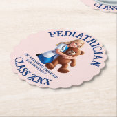 antistress pediatrician teddy bear kids university ペーパーコースター (アングル)