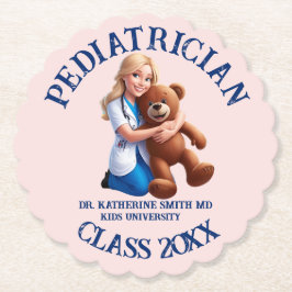 antistress pediatrician teddy bear kids university ペーパーコースター