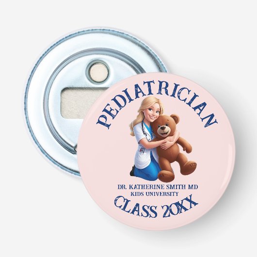 antistress pediatrician teddy bear kids university 栓抜き (正面)