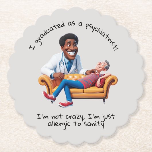 ANTISTRESS psychiatrist THERAPIST medical therapy ペーパーコースター (正面)