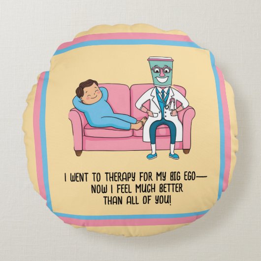 ANTISTRESS psychiatrist THERAPIST MENTAL HEALTH ラウンドクッション (正面)