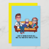 ANTISTRESS psychiatrist THERAPIST MENTAL HEALTH 招待状 (正面/裏面)