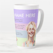 ANTISTRESS RELAX CALM GIRL YOGA CHAKRA カフェラテマグ (右アングル)