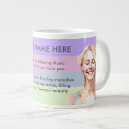 ANTISTRESS RELAX CALM GIRL YOGA CHAKRA ジャンボコーヒーマグカップ