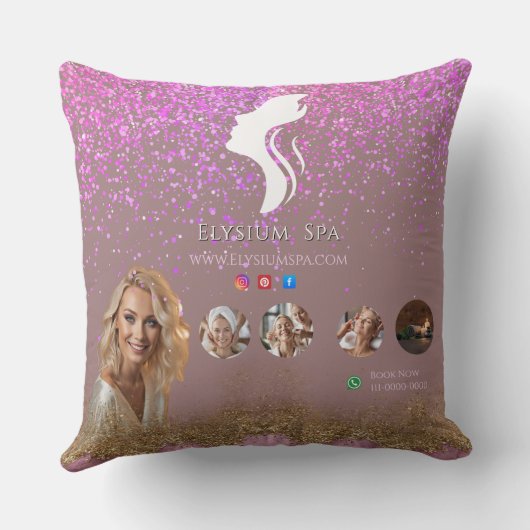 ANTISTRESS Terracotta Gold Spa Beauty social media クッション (裏面)