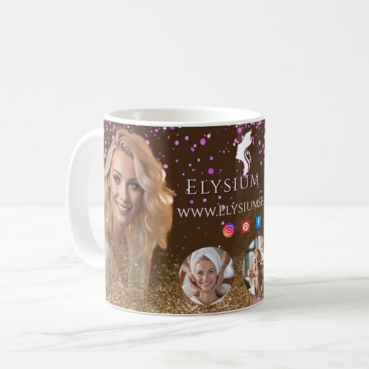 ANTISTRESS Terracotta Gold Spa Beauty social media コーヒーマグカップ (正面左)