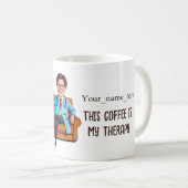 ANTISTRESS This coffee is my therapy コーヒーマグカップ (正面右)