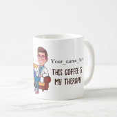 ANTISTRESS This coffee is my therapy コーヒーマグカップ (正面右)