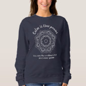 ANTISTRESS WHITE MANDALA CALM IS TRUE SUPERPOWER  スウェットシャツ (正面)