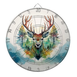 Antler Deer forest trees ダーツボード