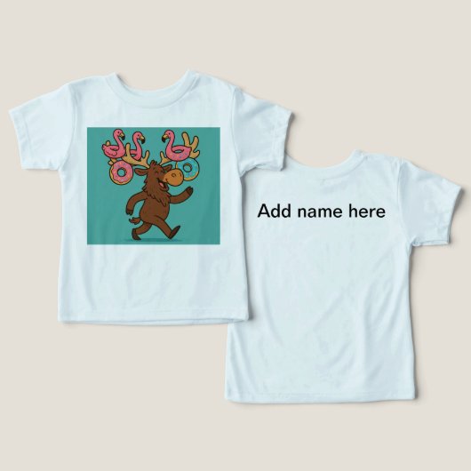 Antler Float Parade – Beach Pride Tee for Kids (デザイン正面&裏面)