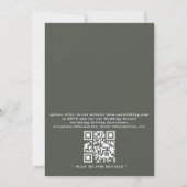 Antler Forest Mountain Tree Rustic QR Code Wedding 招待状 (裏面)