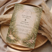 Antler Forest Romance Wedding 招待状
