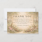 Antler Woodland Wedding サンキューカード (正面)