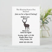 Antlers Are Back Deer Quote Hunting Speed Dating 招待状 (スタンド正面)