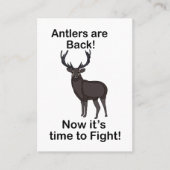 Antlers Are Back Deer Quote Speed Dating Service 名刺 (正面)