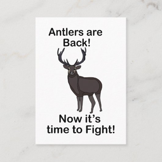 Antlers Are Back Deer Quote Speed Dating Service 名刺 (正面)