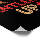 Antlers Up Canadian Pride Funny Canada Flag Moose  ポスター (角)