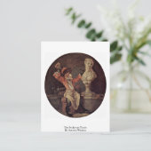 Antoine Watteauによる彫刻の音頭 ポストカード (スタンド正面)