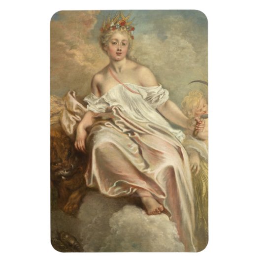 Antoine Watteau Ceres (Summer)フォトマグネット マグネット (縦)