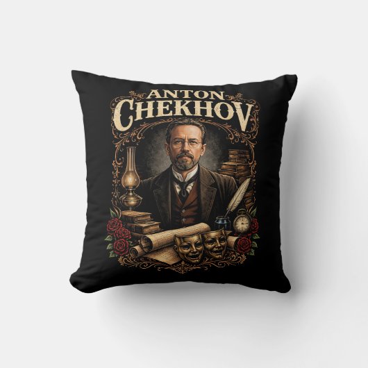 Anton Chekhov クッション (正面)