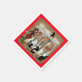 Anton Pieckとのクリスマス スタンダードカクテルナプキン (角)