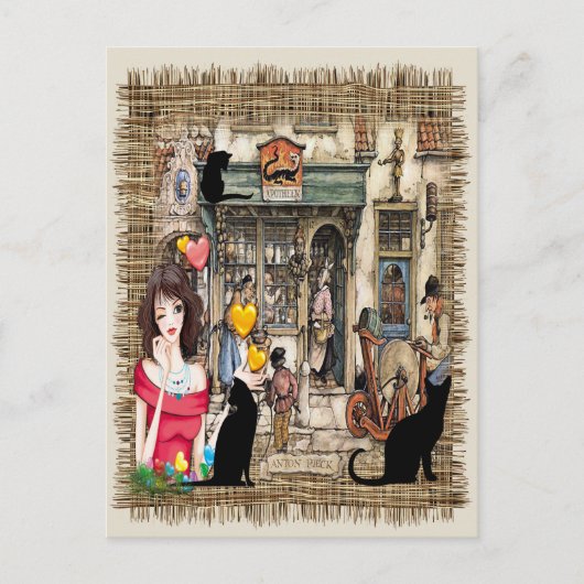 Anton Pieck – 化学者ショップ ポストカード (正面)