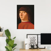 Antonello da Messinaによる「若い男の肖像」 ファインアートポスター ポスター (ホームオフィス)