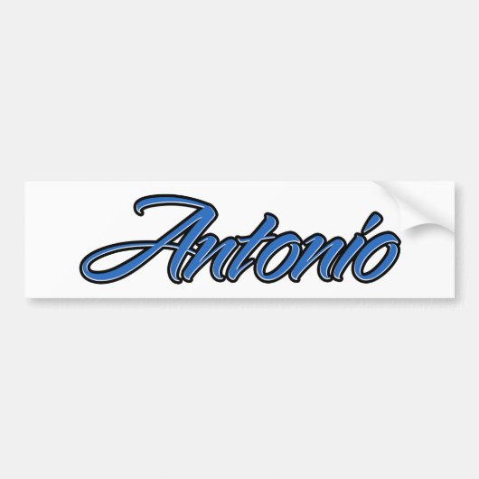 Antonio 名前 青 ステッカー カーカスタムステッカー (正面)