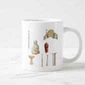 Antonio Gaudi。 バルセロナ。 スペイン。 建築 ジャンボコーヒーマグカップ (右)