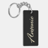 Antonio Name whitegold Schlüsselanhänger Anhänger キーホルダー (正面左)