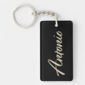 Antonio Name whitegold Schlüsselanhänger Anhänger キーホルダー (正面)