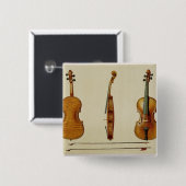 Antonio Stradivarius (cがなすHellierのバイオリン 缶バッジ (正面&裏面)
