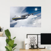 Antonov An-225 Mriya: 3D航空アートプリント ポスター (ホームオフィス)