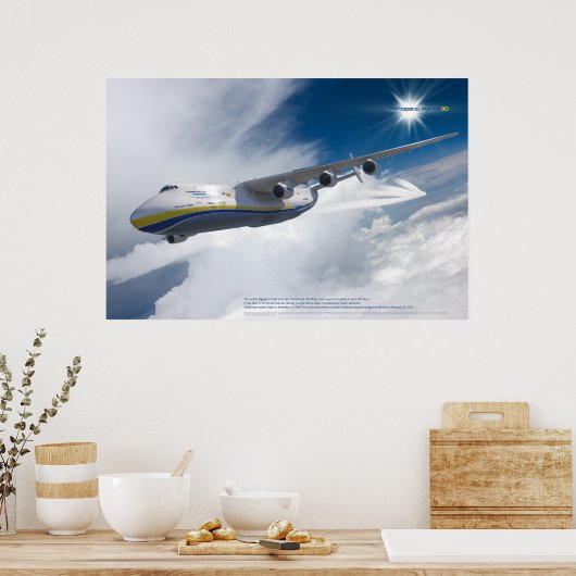 Antonov An-225 Mriya: 3D航空アートプリント ポスター (キッチン)
