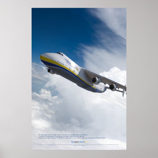 Antonov An-225 Mriya: 3D Aviation Art Print ポスター (正面)