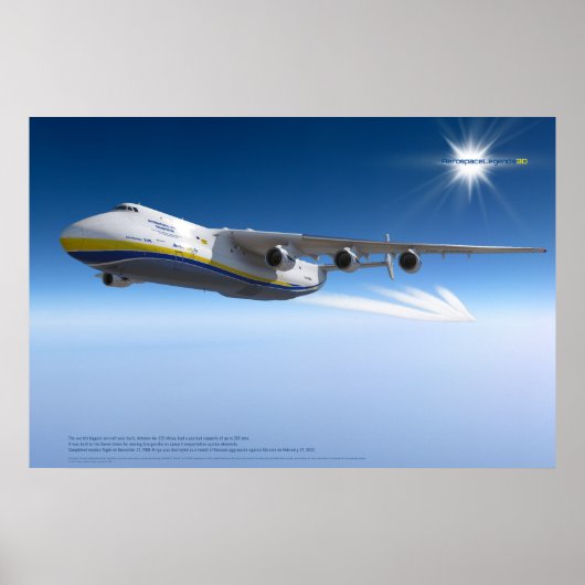 Antonov An-225 Mriya: Photorealistic 3D Art Poster ポスター (正面)