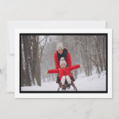 ANTORA山ミニマル松フォトクリスマスカード 招待状 (裏面)