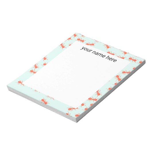 Antsひな形メモパーソナライズされた帳 ノートパッド (回転)