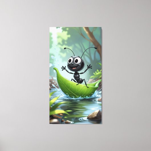 Ant's Adventure: A お洒落 Journey Canvas Print キャンバスプリント (正面)