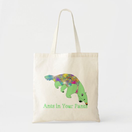 Ants in Your Pants おもしろい Green Anteater Animal Art トートバッグ (正面)