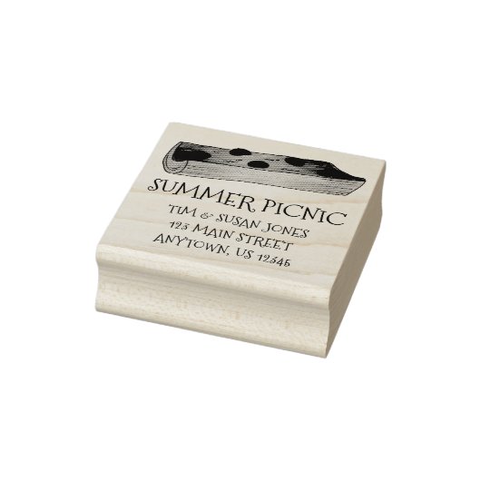 Ants on a Log Celery Summer Picnic Food Address ラバースタンプ (スタンプ)