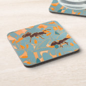 Ants with Blue flowers Autralian Flora コースター (左側)